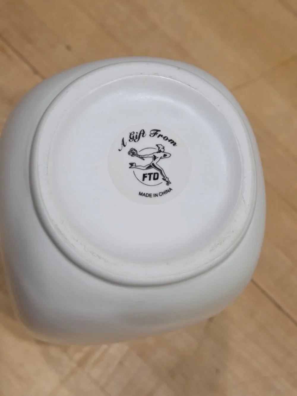 Vintage FTD Faithful Blessings White Ceramic Silver Cross Flower Vase